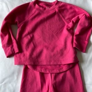 LL Bean 3T pink long John’s long underwear